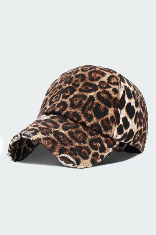 Wona Leopard Pattern Vintage Baseball Cap