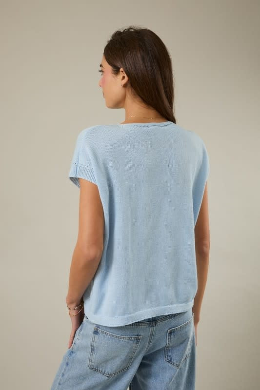 Lemon Patched Knit Top