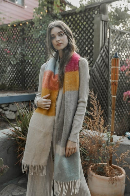 Leto Collection Soft Mohair Scarf