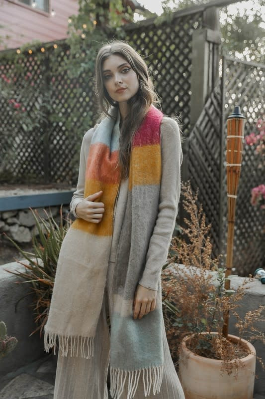Leto Collection Soft Mohair Scarf