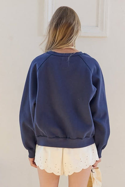 Raisonnel City Embroidered Fleece Sweatshirt
