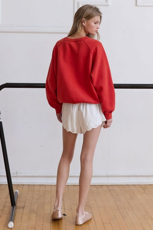 Raisonnel City Embroidered Fleece Sweatshirt