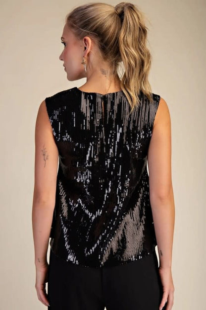 Style U Sequin Peplum Top