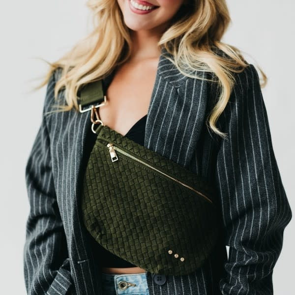 Pretty Simple Suede Westlyn Woven Bum Bag