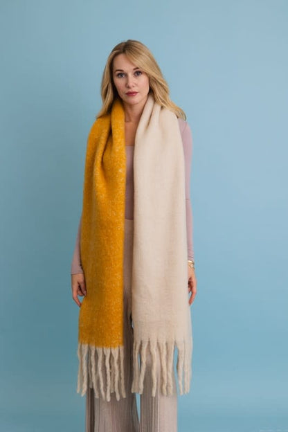 Leto Collection Cozy Tassel Scarf