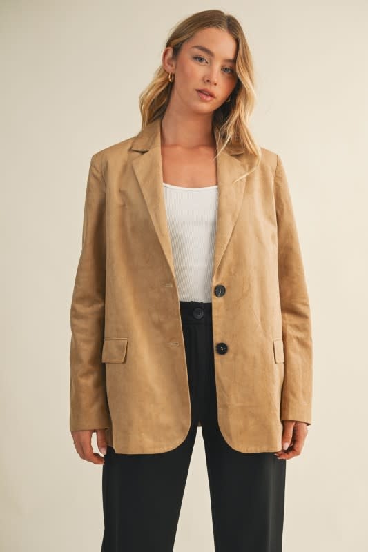 Suede Blazer Jacket