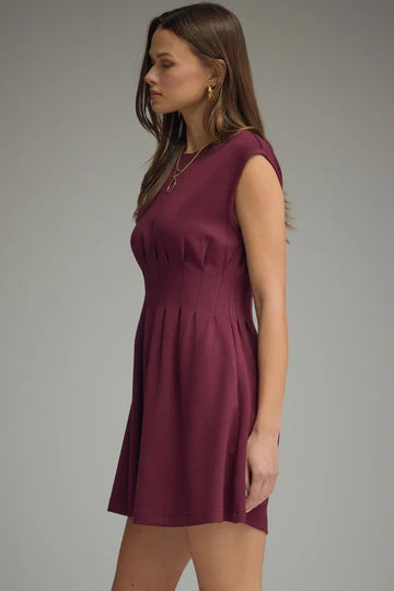 Front Pintuck Detailed Mini Dress