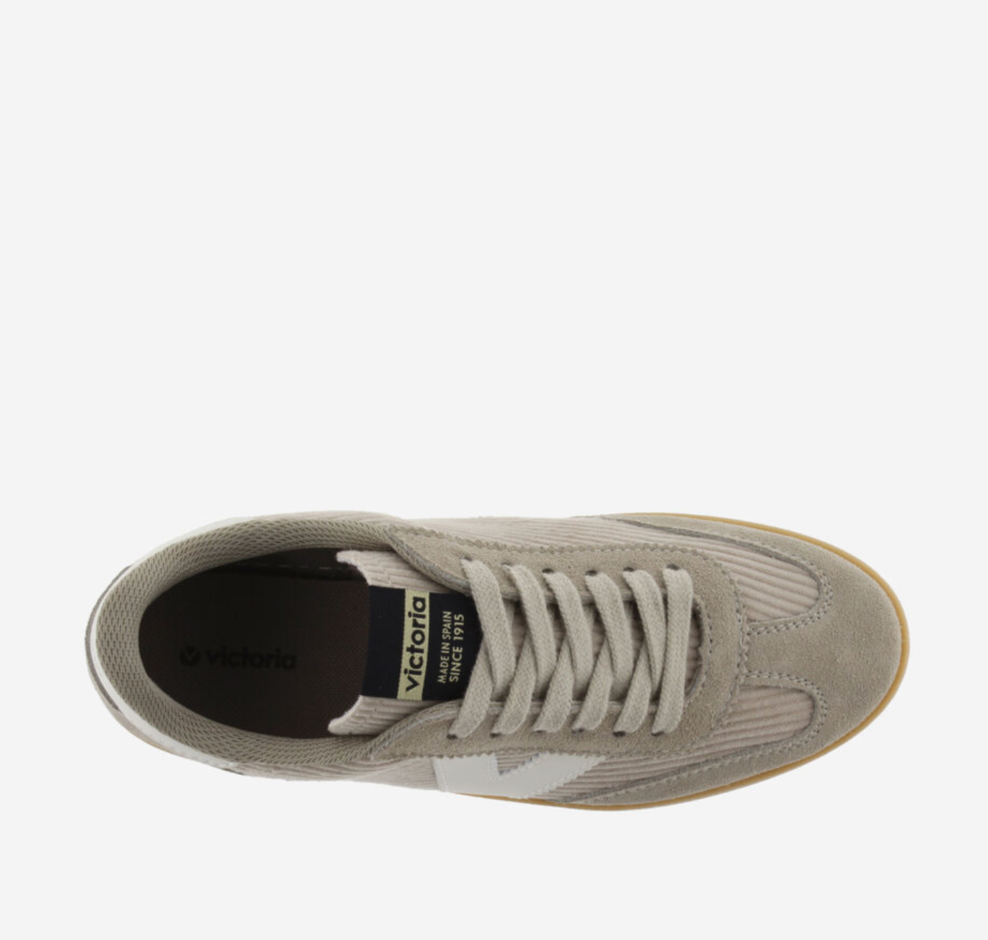 Victoria Berlin Corduroy Trainer with Caramel Sole