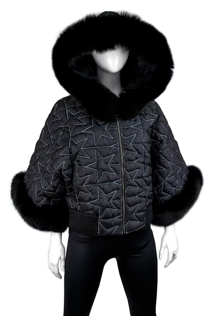 Mitchie's Matchings Star Jacket with Fox Fur Hood