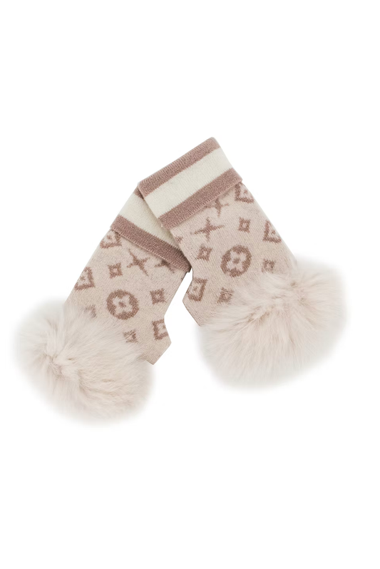 Mitchie's Matchings Gloves with Lurex and Fox Poms