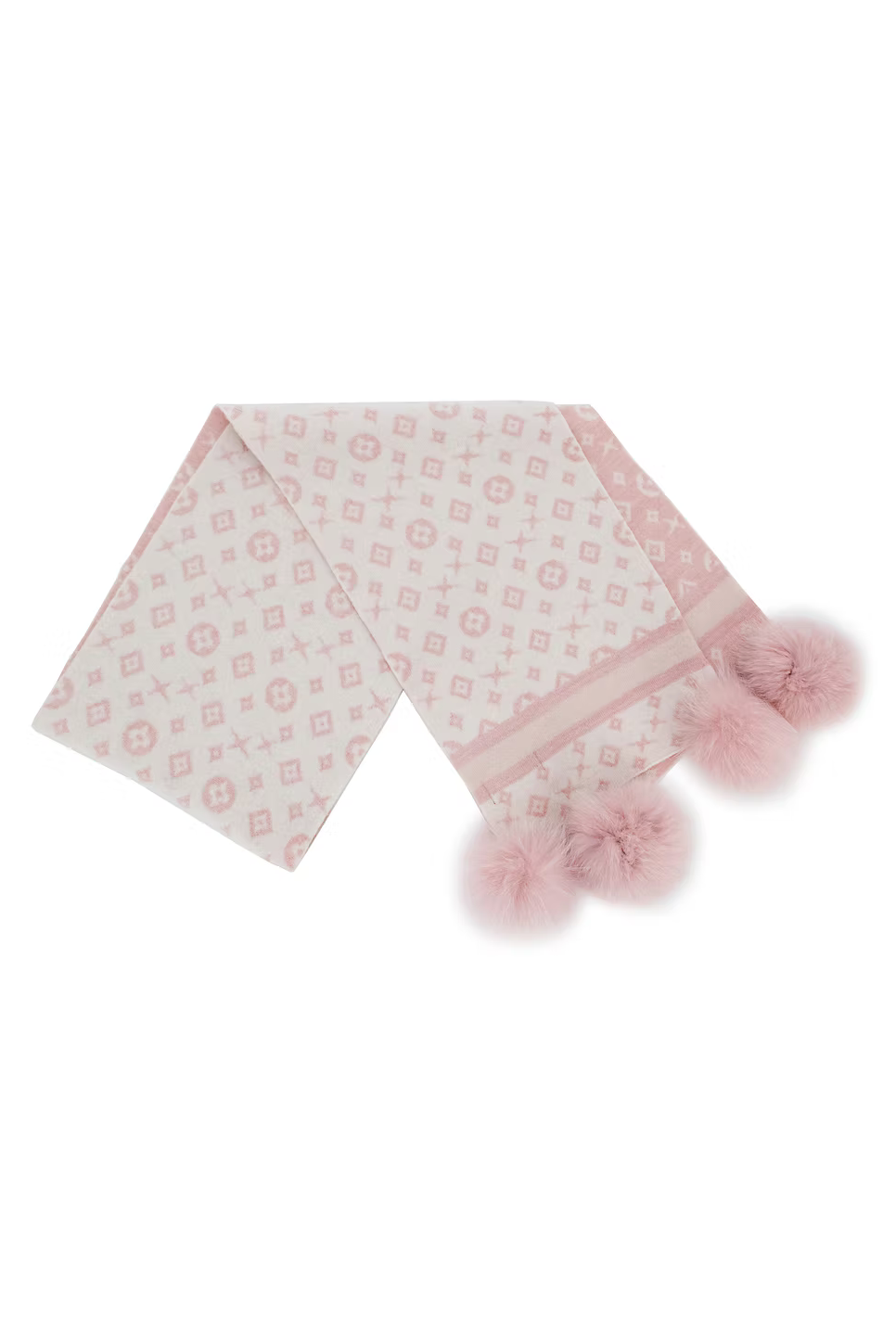 Mitchie's Matchings Scarf with Lurex and Fox Poms