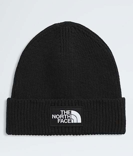 North Face Logo Box Cuffed Beanie