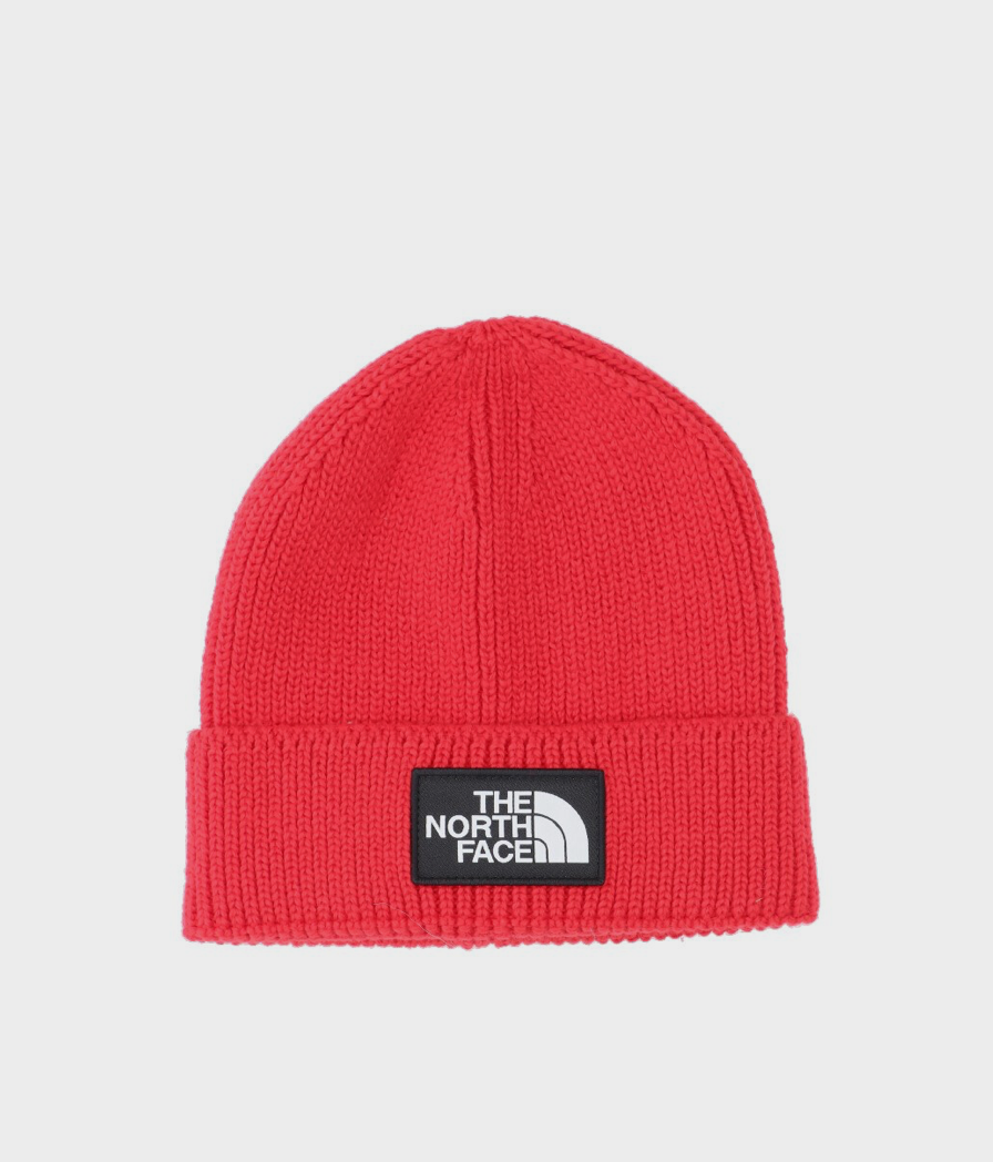 North Face Logo Box Cuffed Beanie