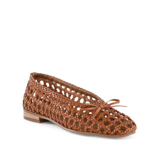 Seychelles Flagstaff Woven Leather Flat