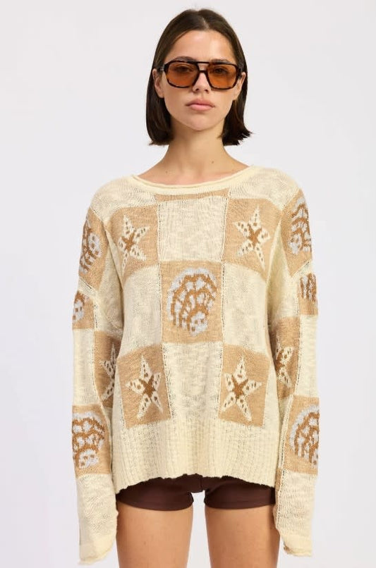 Emory Park Shell and Starfish Sweater