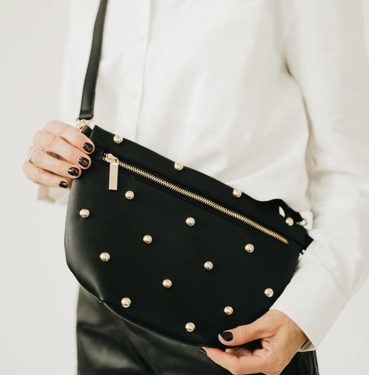 Chic Gold Studded Westlyn Bum Bag