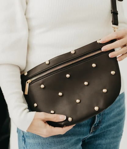 Chic Gold Studded Westlyn Bum Bag