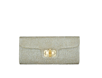 BC Bags Straw Bag with Removable Chain Strap