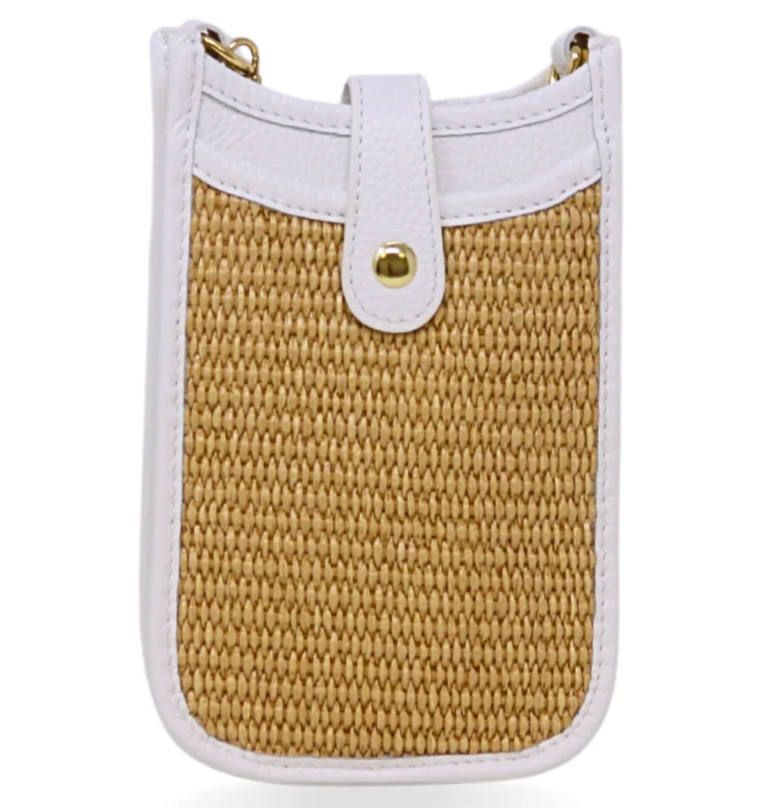 Leather and Straw Crossbody