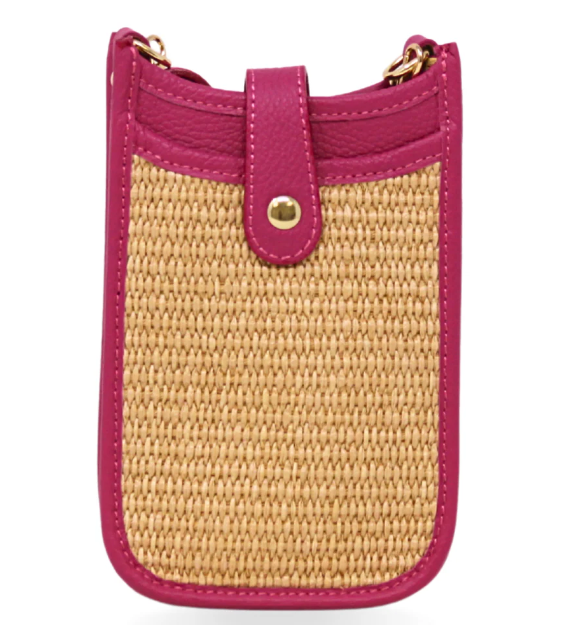 Leather and Straw Crossbody