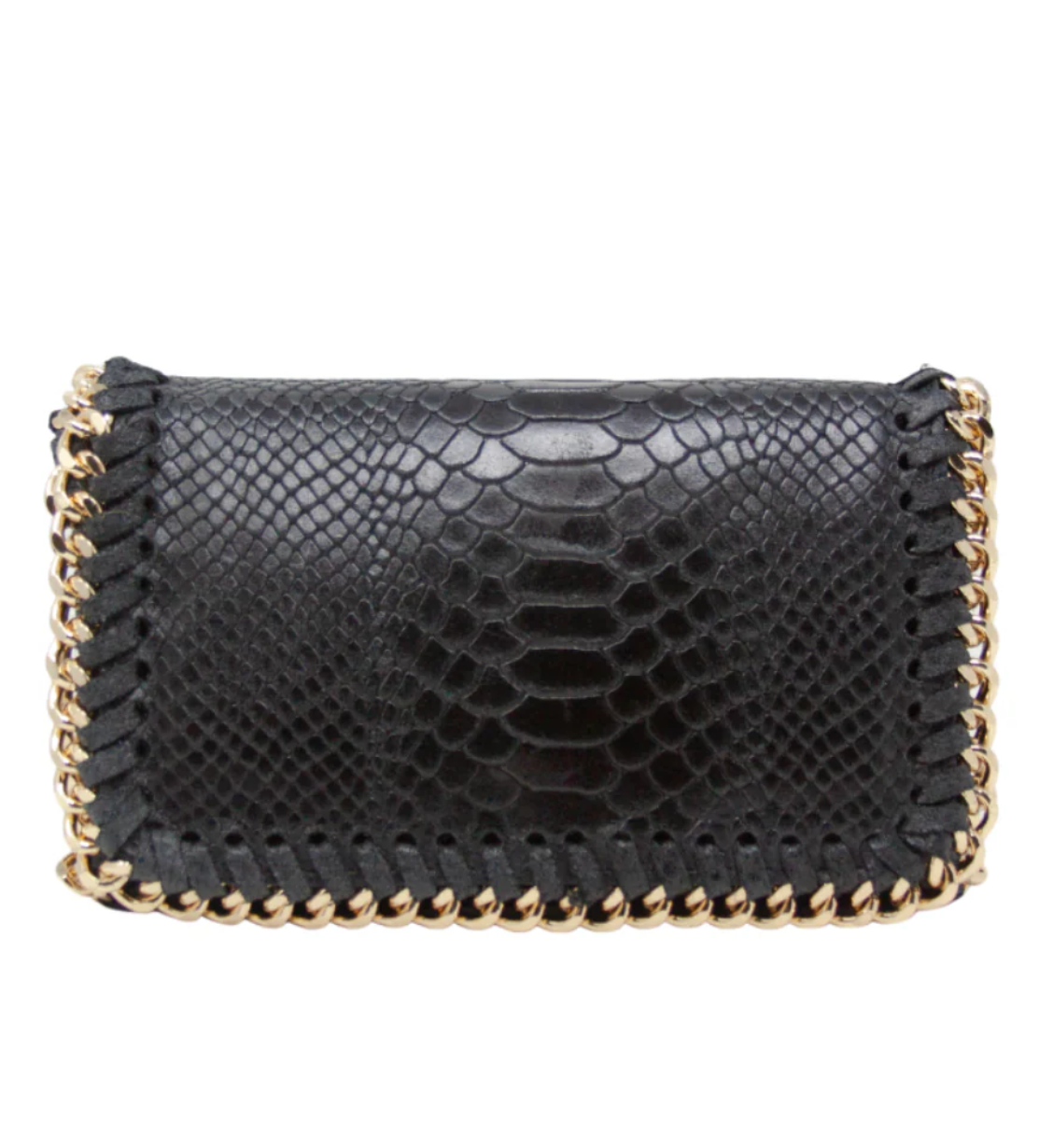 German Fuentes Leather Bag with Gold Chain