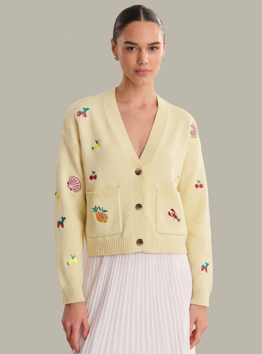 Fruit Embroidered Cardigan